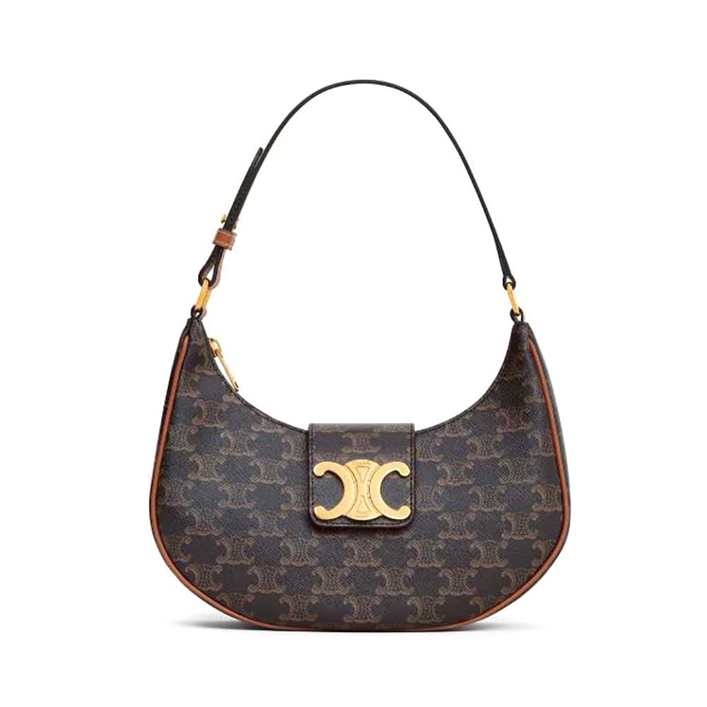 TÚI Celine Women Ava Triomphe Soft Bag in Triomphe Canvas and Calfskin
