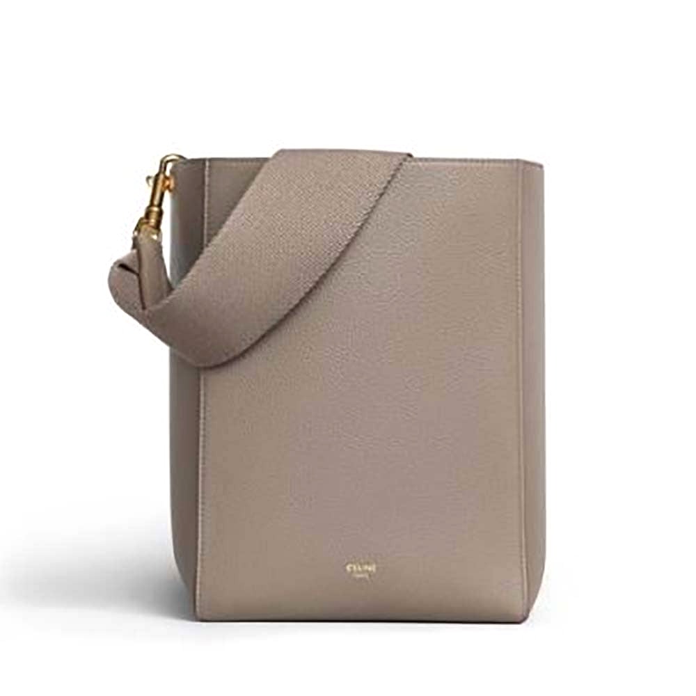 TÚI Celine Women Sangle Small Bucket Bag in Soft Grained Calfskin-Beige