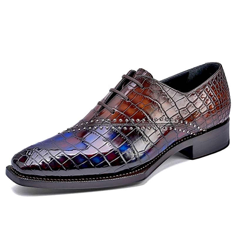 Giày Alligator Oxfords có dây buộc da cá sấu Alligator