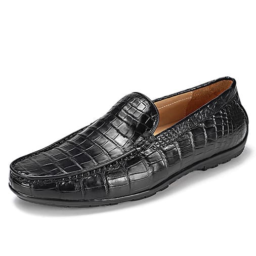 Giày lười nam Alligator Driving Toe Slip-on da cá sấu thủ công