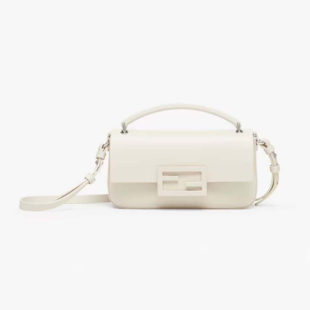 TÚI Fendi Women Baguette Phone Pouch White Patent Leather Pouch