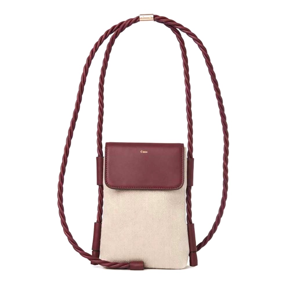 TÚI Chloe Women key Phone Pouch in Shiny Calfskin Leather