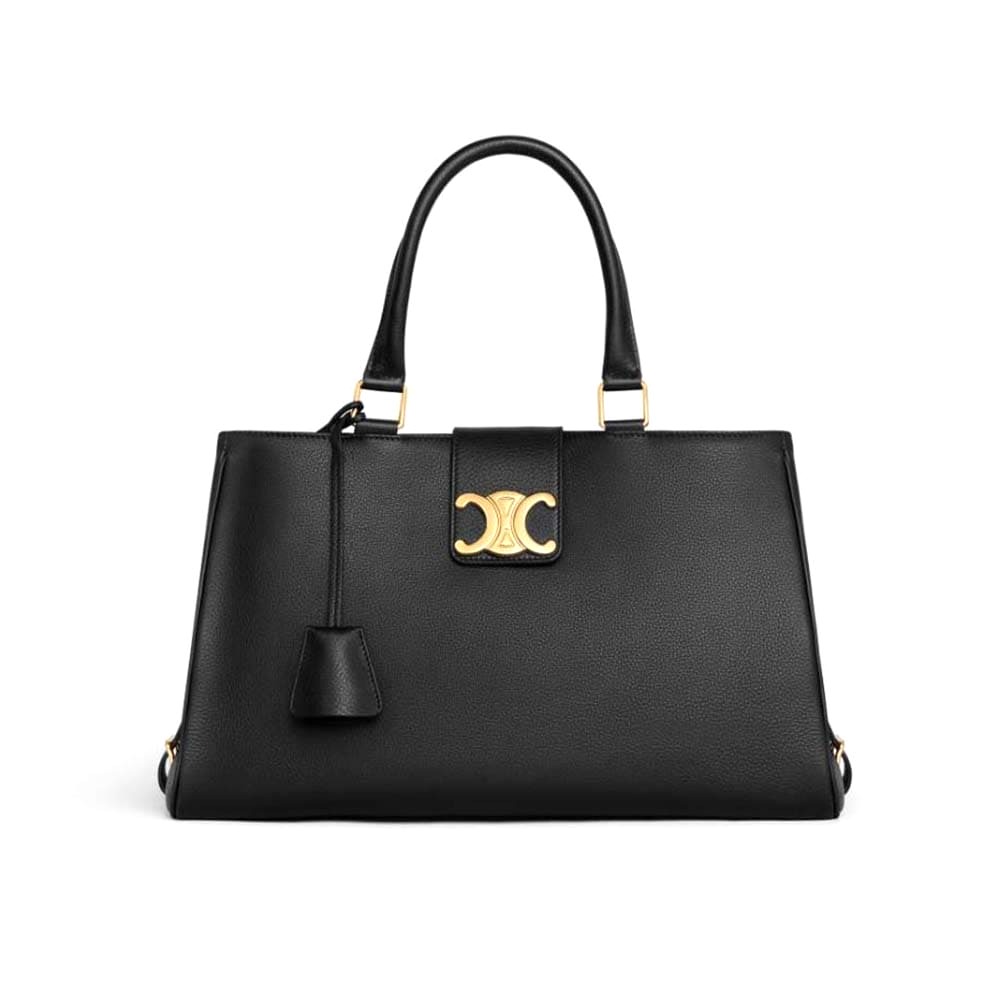 TÚI Celine Women Medium Appoline Bag in Supple Calfskin-Black