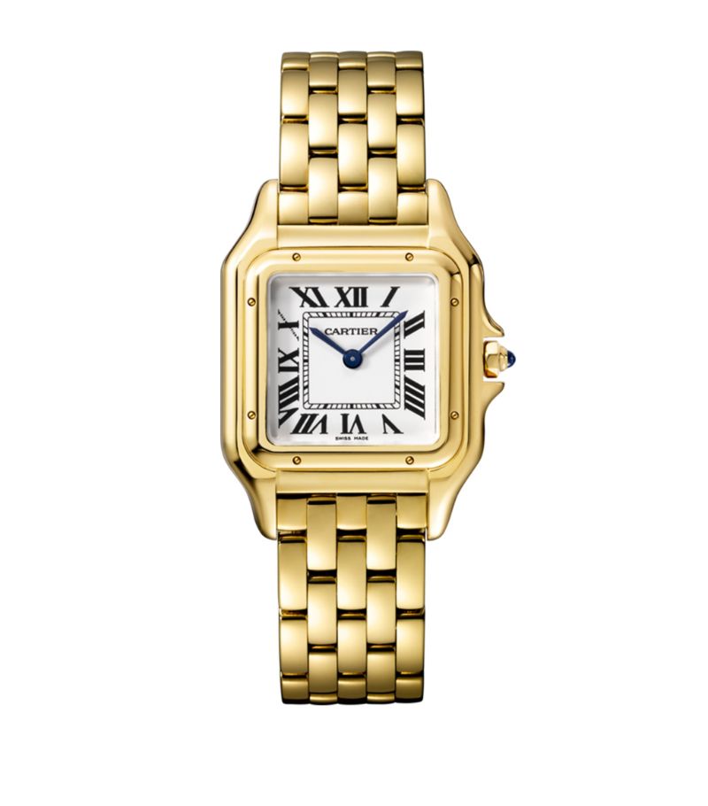 Đồng hồ CARTIER Yellow Gold Panthère de Cartier Watch 27mm mặt số màu trắng
