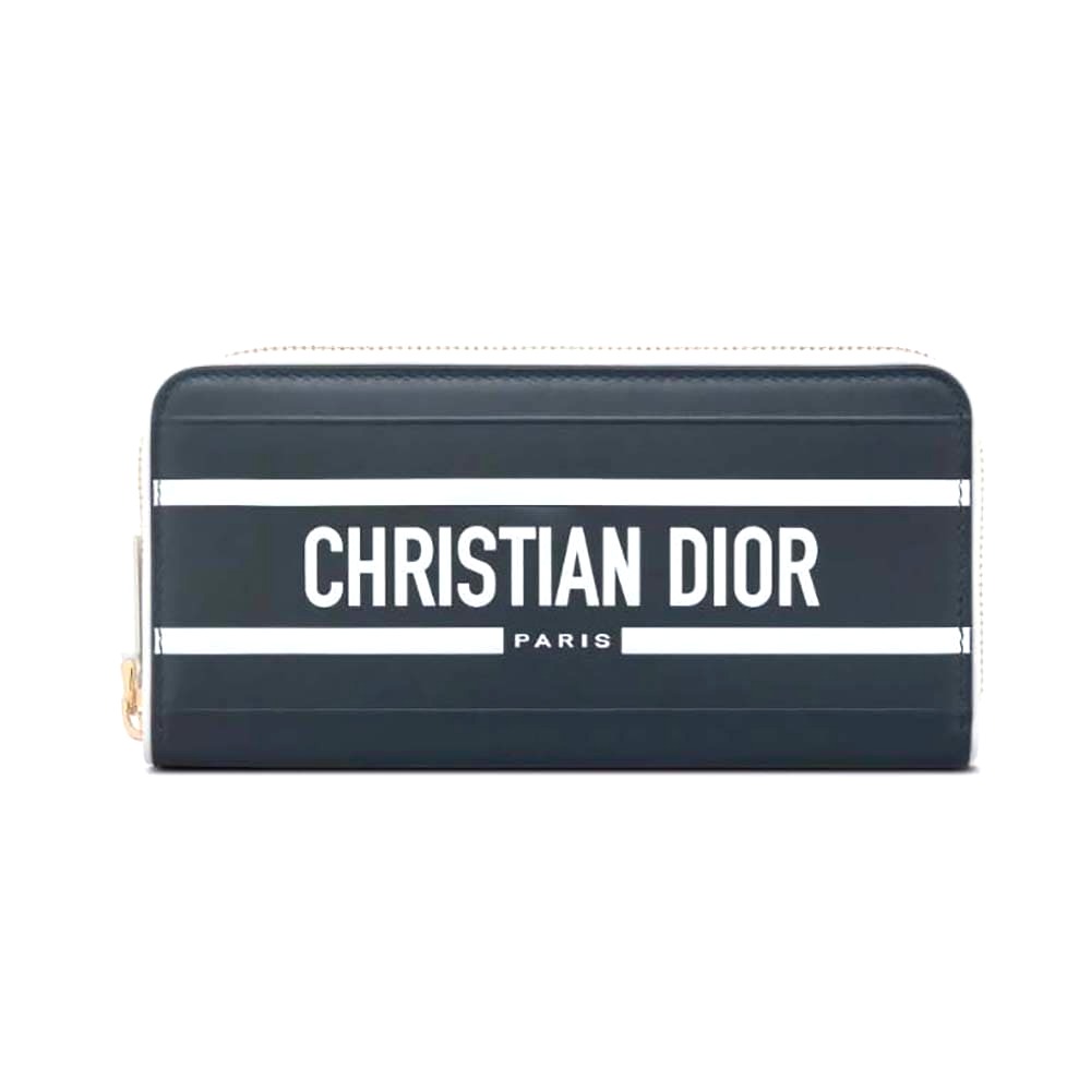 Ví Dior Women Vibe Voyageur Wallet Blue Calfskin