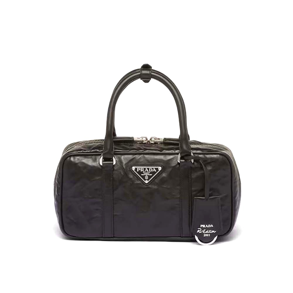 TÚI Prada Women Small Antique Nappa Leather Top Handle Bag-Black