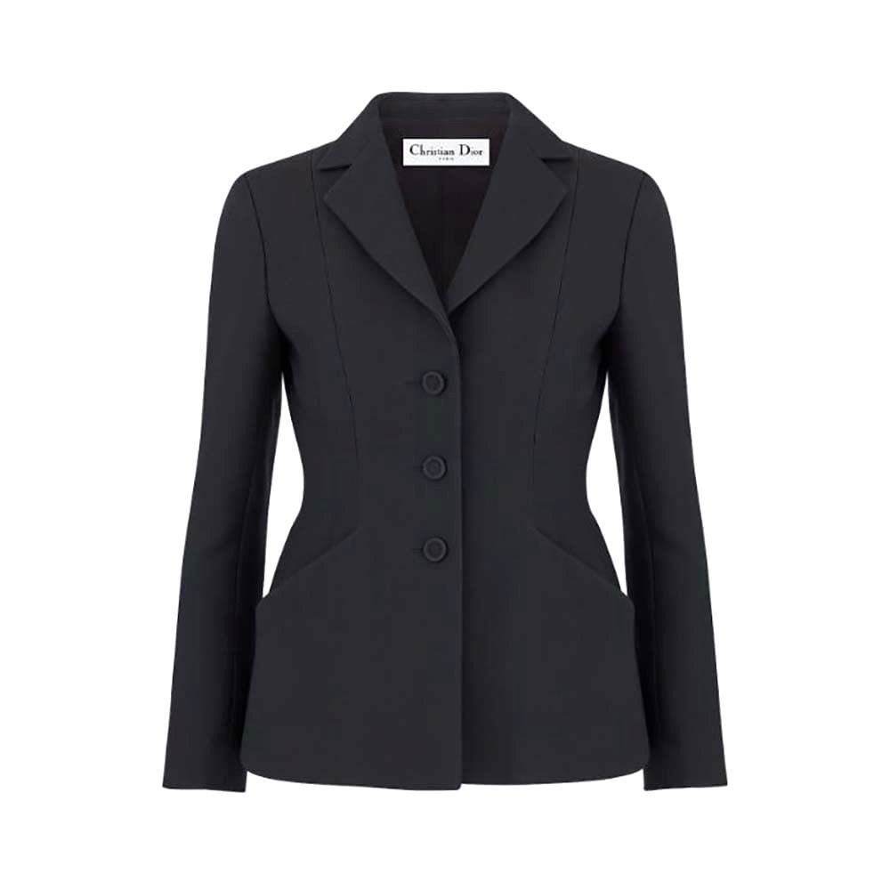 ÁO Dior Women 30 Montaigne Bar Jacke Black Single-Breasted Wool and Silk