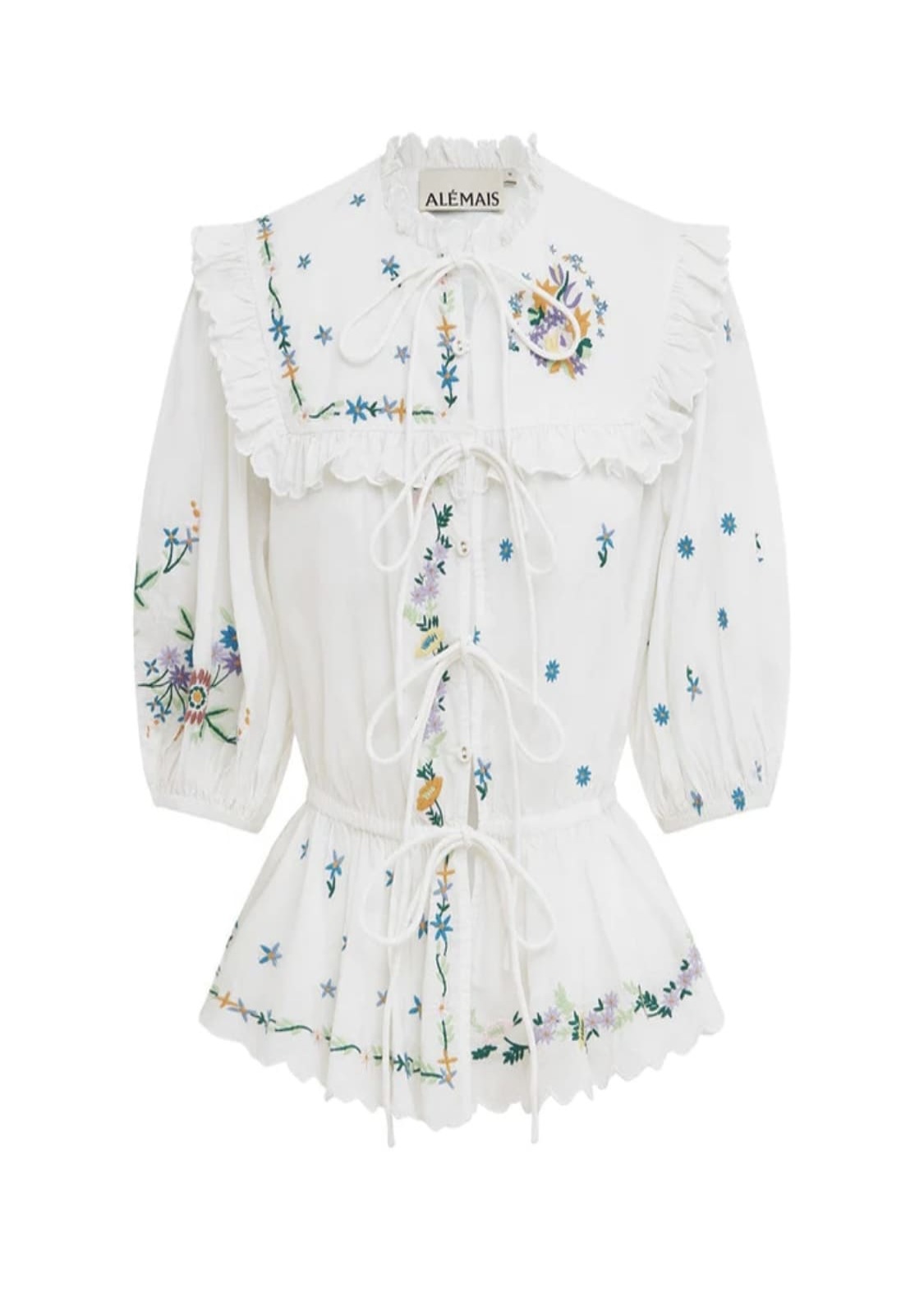 BỘ ALEMAIS HOA THÊU ALEMAIS IN COTTON High Classy