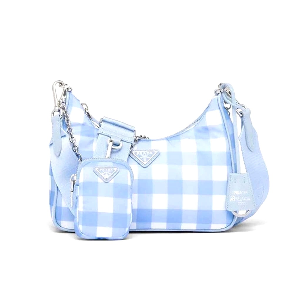 TÚI Prada Women Re-Edition 2005 Printed Re-Nylon Bag-Blue