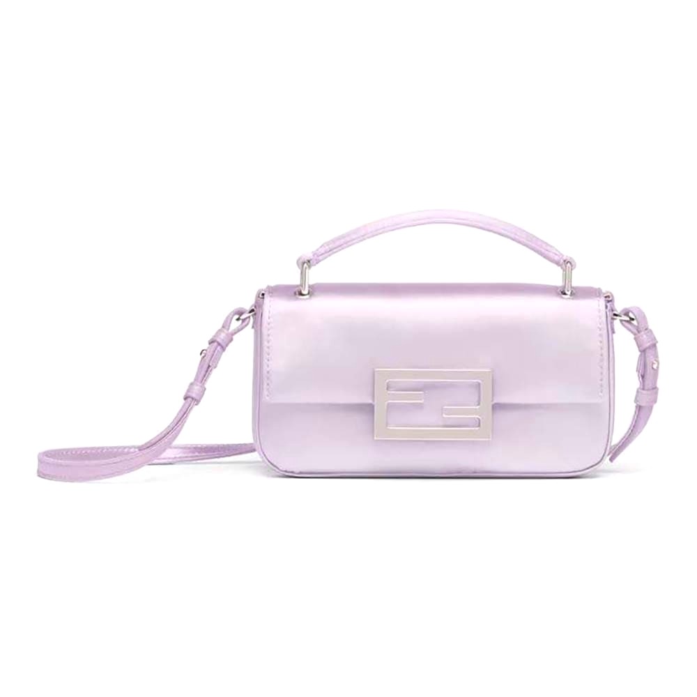 TÚI Fendi Women Baguette Phone Pouch Lilac Silk Pouch