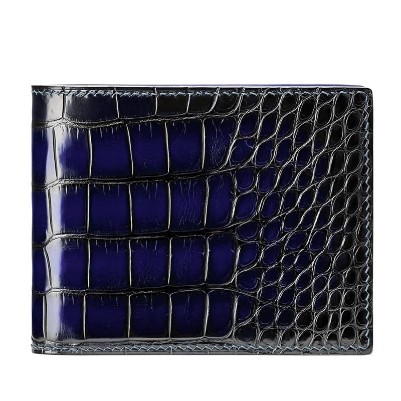 Ví da cá sấu Alligator được làm thủ công màu xanh