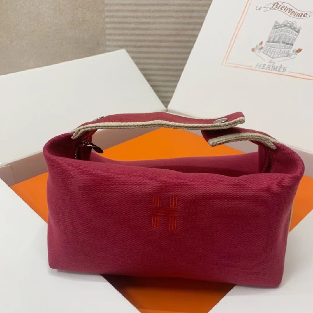 TÚI HERMES TROUSSE DE TOILETTE BRIDE A BRAC PM H MÀU ĐỎ