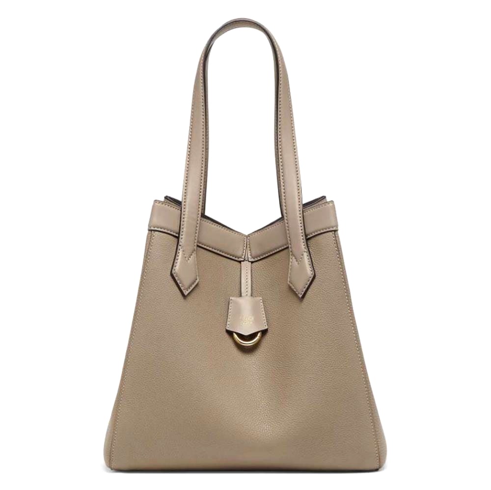 TÚI FENDI Women Origami Medium Dove Gray Leather Bag