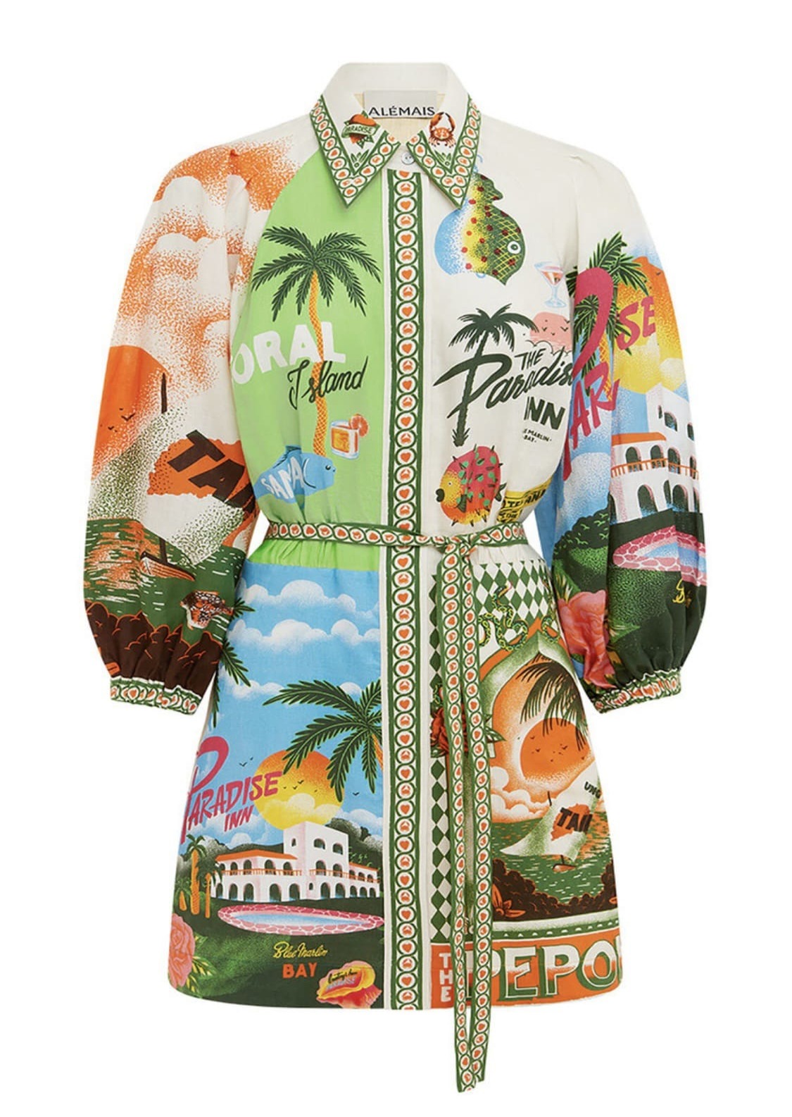 VÁY ALEMAIS COCONUT ON THE BEACH IN LINEN High Classy