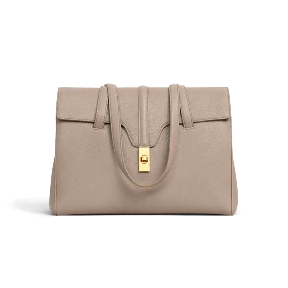 TÚI Celine Women Medium Soft 16 Bag in Supple Grained Calfskin-Gray