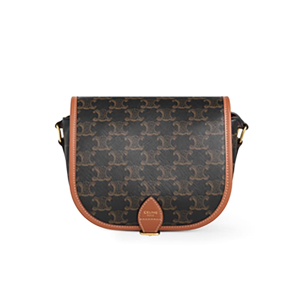 TÚI Celine Women Medium Folco Bag in Triomphe Canvas