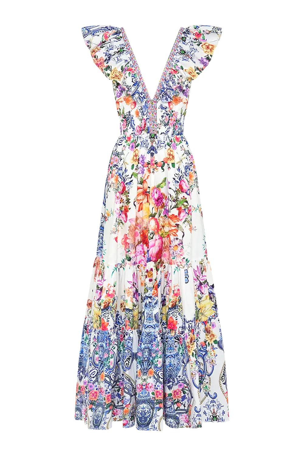 VÁY CAMILLA Tiered Dress With Neck Frill Dutch Is Life