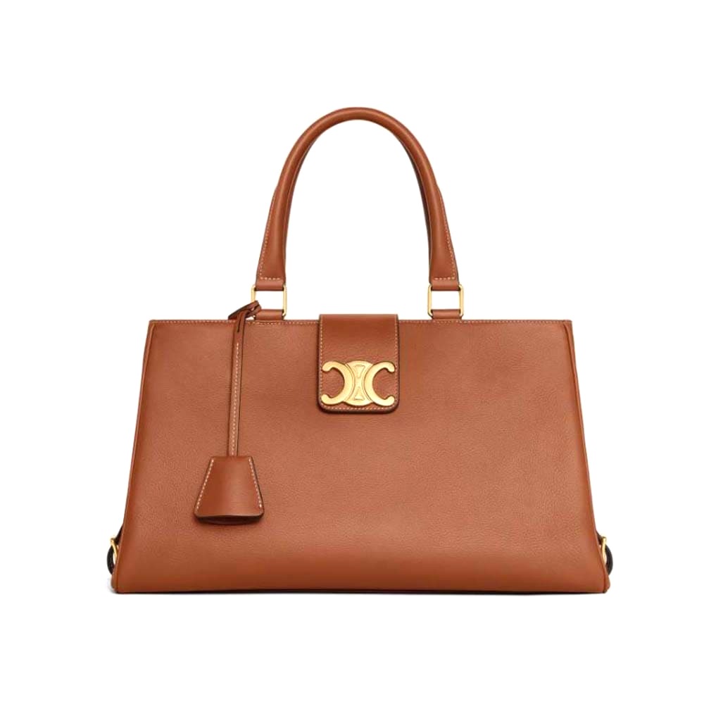 TÚI Celine Women Medium Appoline Bag in Supple Calfskin-Brown