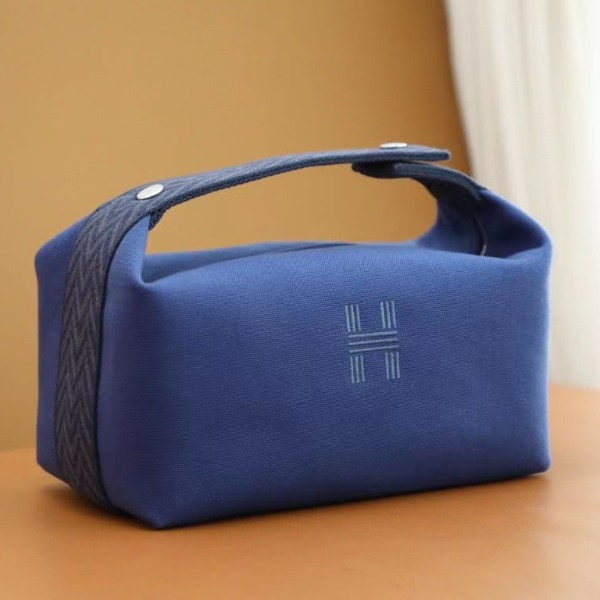 TÚI HERMES TROUSSE DE TOILETTE BRIDE A BRAC PM H MÀU XANH BLUE