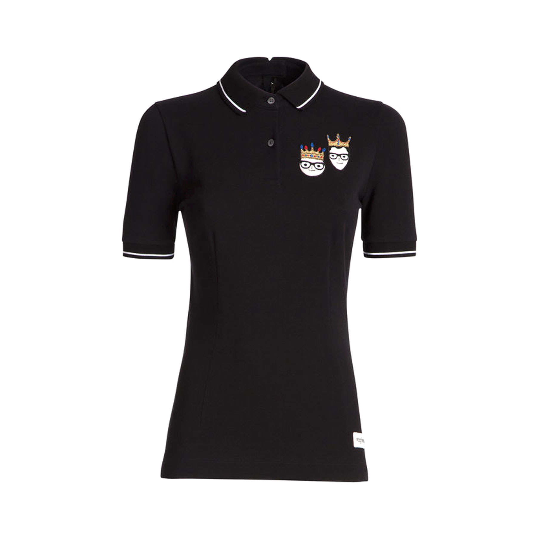 ÁO POLO DOLCE&GABBANA COTTON POLO SHIRT WITH PATCH