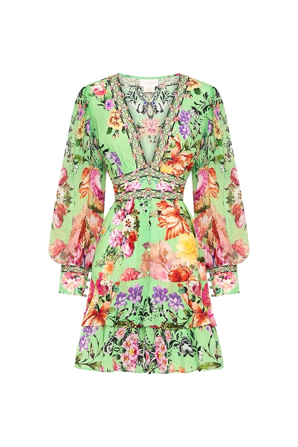 VÁY CAMILLA Silk Princess Embellished V-Neck Maxi Dress High Classy Công Chúa