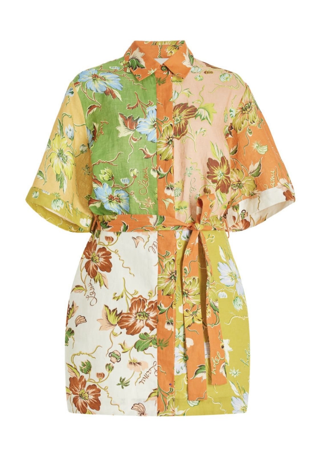 VÁY ALEMAIS LAMU COLORBLOCK IN LINEN High Classy