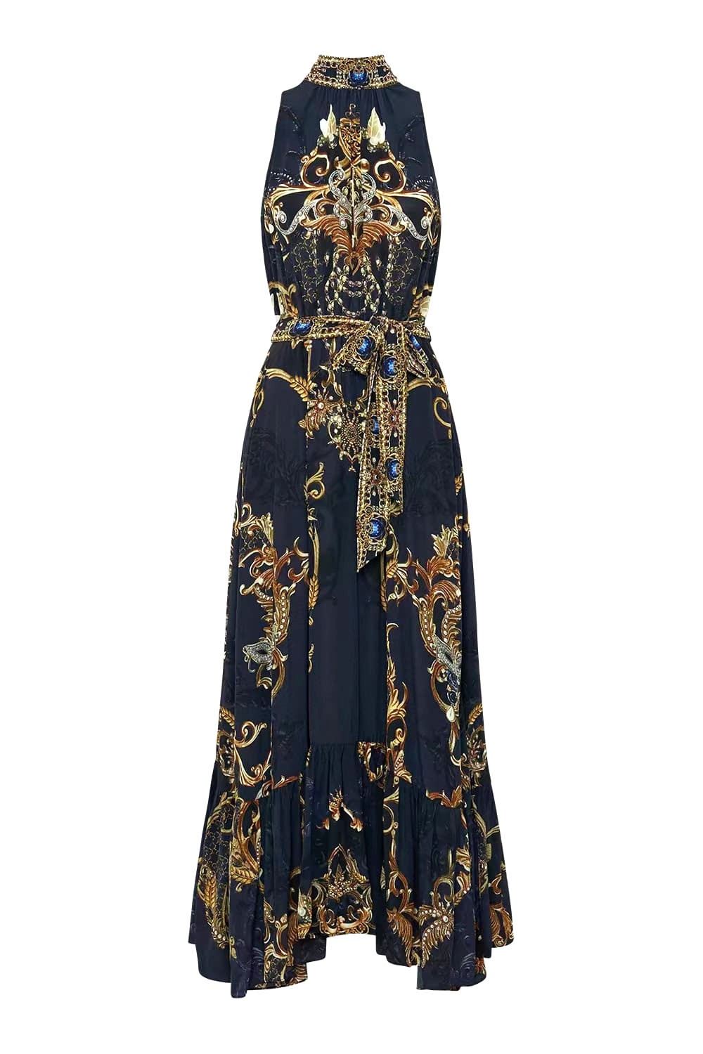 VÁY CAMILLA V NECK SHORT SLEEVE LONG DRESS High Classy