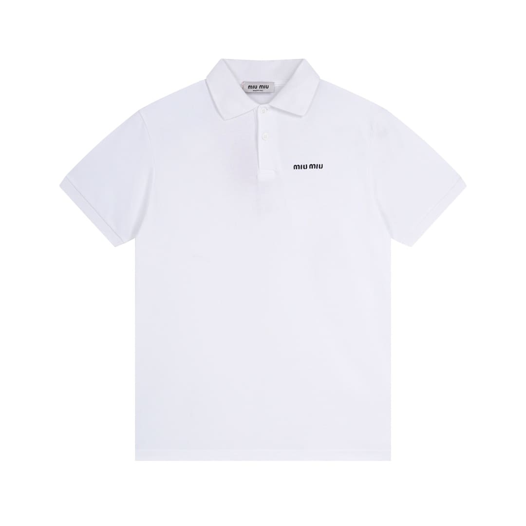 ÁO MIU MIU POLO SHIRT MÀU TRẮNG UNISEX