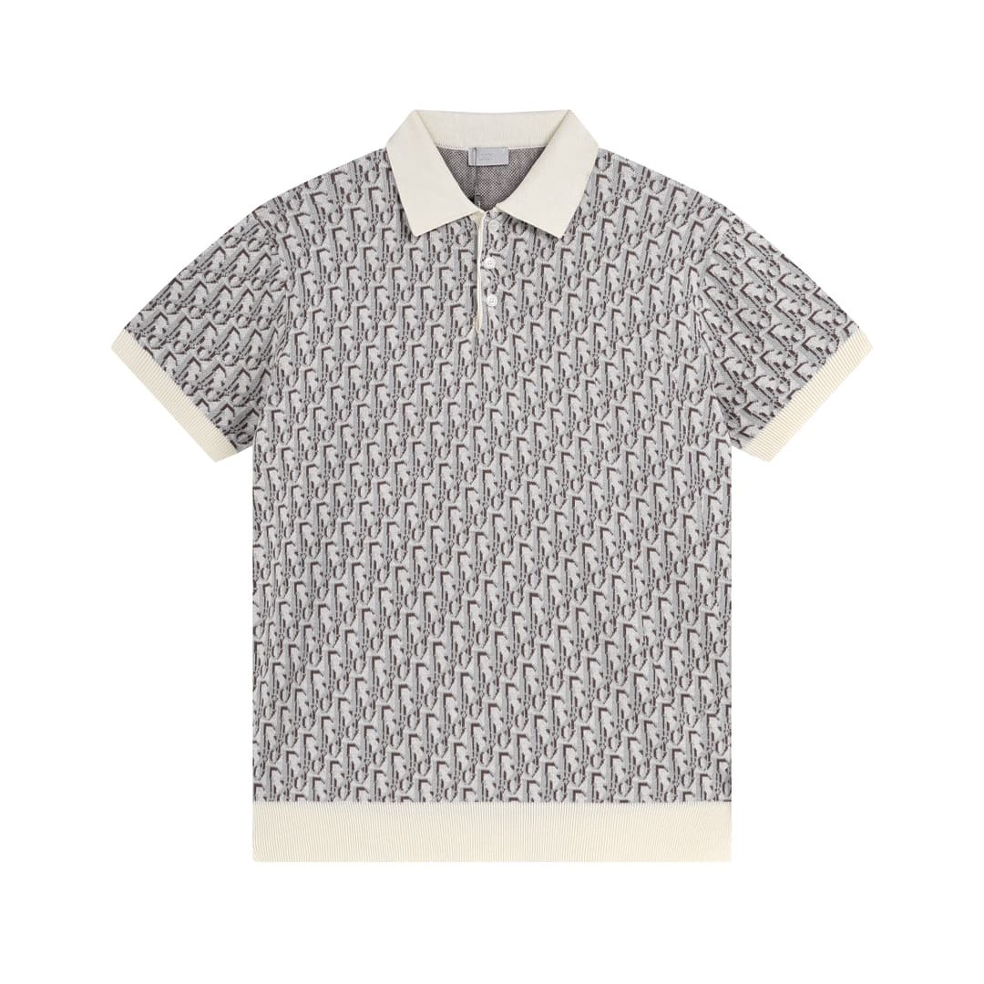 ÁO DIOR OBLIQUE POLO SHIRT MÀU BẠC UNISEX