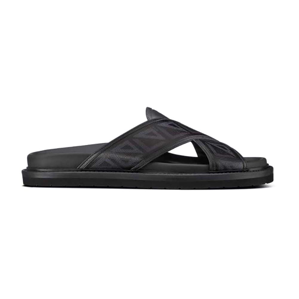 DÉP SANDAL DIOR Aqua Sandal Dior Black CD Diamond Canvas