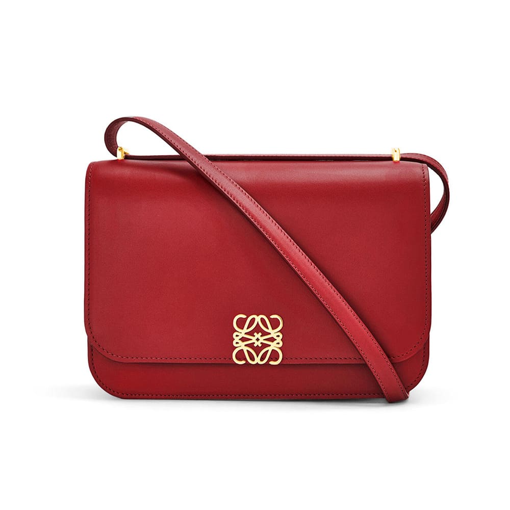 TÚI LOEWE Goya bằng da bê lụa màu nâu đỏ