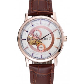 Altiplano Chronograph White Dial Gold Case Leather