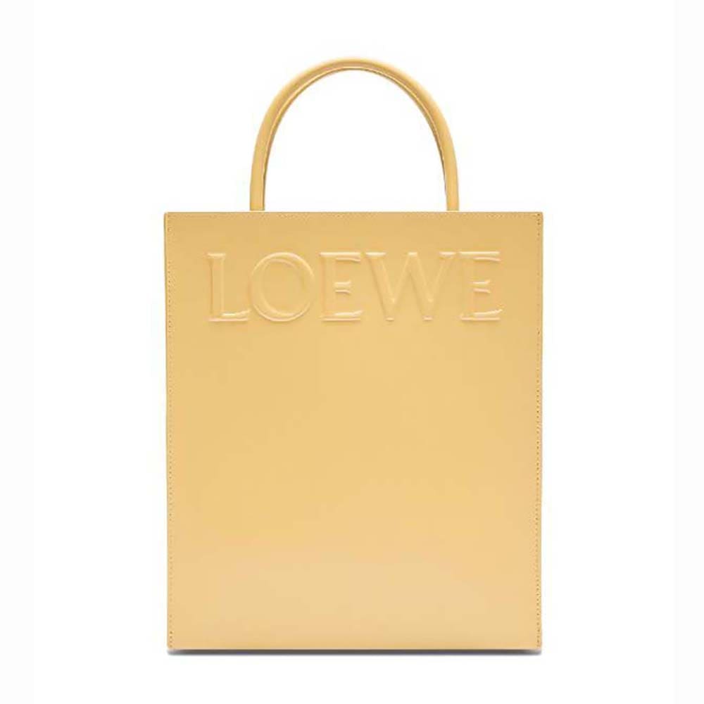 TÚI LOEWE Tote Standard A4 bằng da bê màu vàng