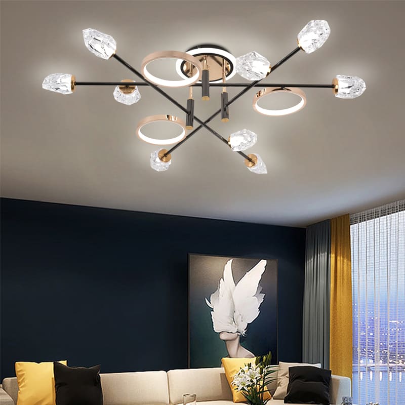 Đèn Chùm pha lê phòng ngủ,phòng khách sang trọng phong cách Bắc Âu S120(Liên hệ để được giá tốt nhất)