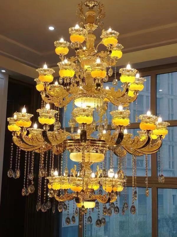 Đèn Chùm thông tầng sang trọng ngọc bích pha lê S37(Liên hệ để được giá tốt nhất)