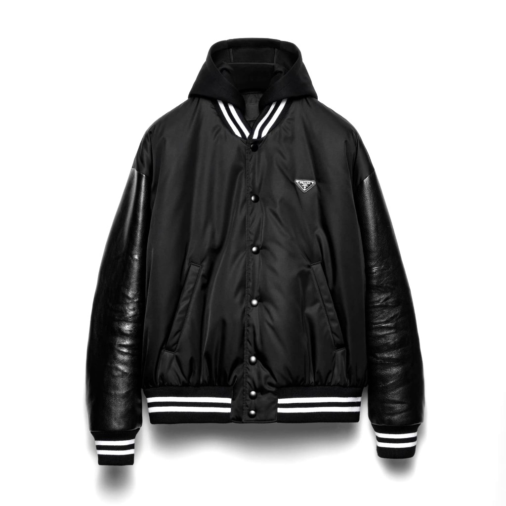ÁO PRADA RE-NYLON LEATHER JACKET TOP QUALITY AAA