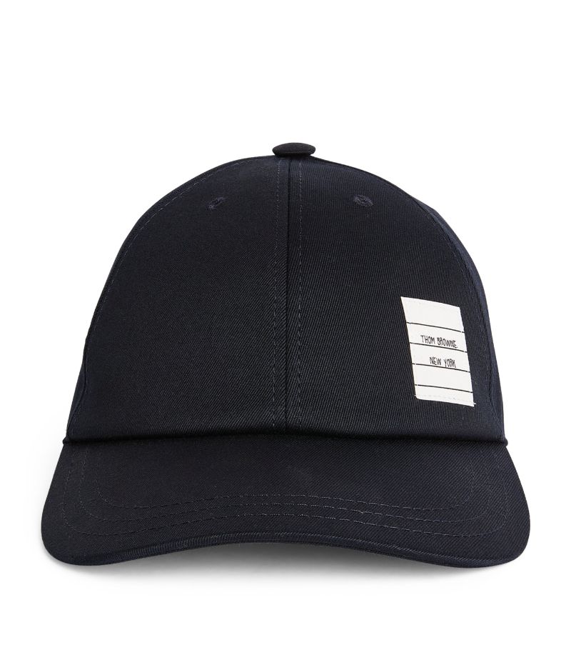 MŨ THOM BROWNE Name Tag Baseball Cap