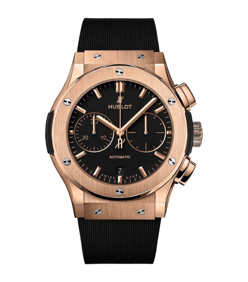 ĐỒNG HỒ HUBLOT King Gold Classic Fusion Chronograph Watch 45mm mặt số màu đen