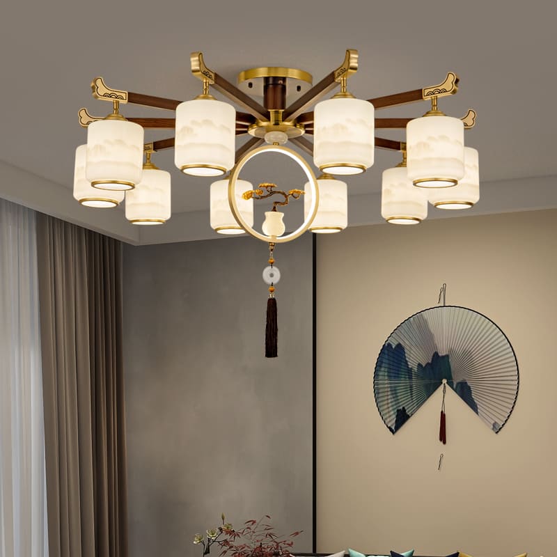 Đèn Chùm bằng đồng kiểu Trung Quốc phòng ngủ,phòng khách sang trọng S93(Liên hệ để được giá tốt nhất)
