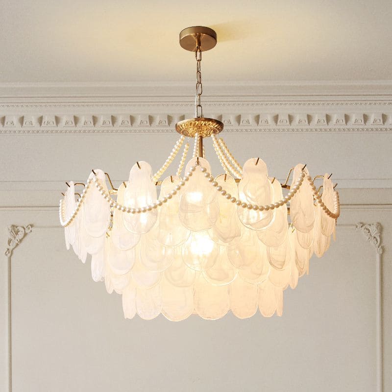 Đèn Chùm pha lê ngọc trai phòng ăn,phòng ngủ,phòng khách phong cách Pháp S77(Liên hệ để được giá tốt nhất)