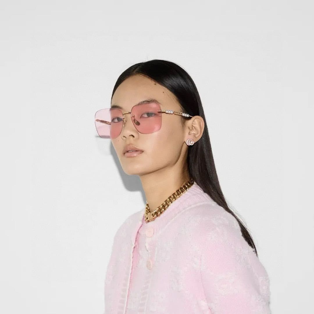 Kính GUCCI PEARL METAL FRAME HIGH CLASSY AAA