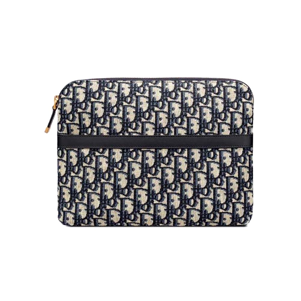 TÚI Dior Women Diortravel Travel Kit Blue Dior Oblique Jacquard