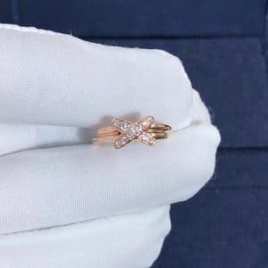 Nhẫn Chaumet Jeux de Liens kim cương vàng hồng 18K