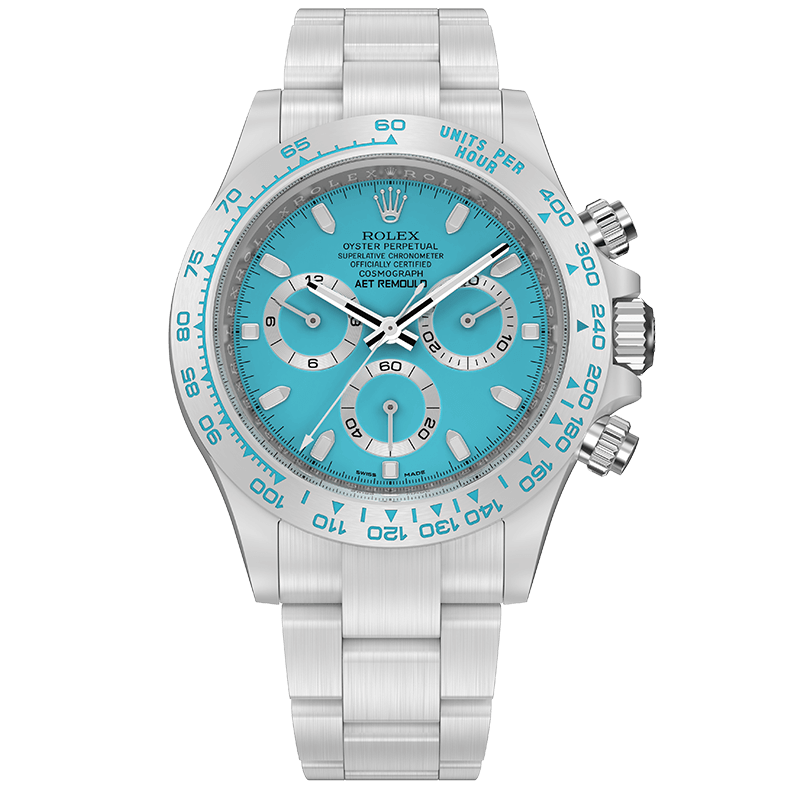 Đồng hồ Rolex Daytona AET Remould Abu Dhabi ceramic mặt số màu xanh vỏ gốm