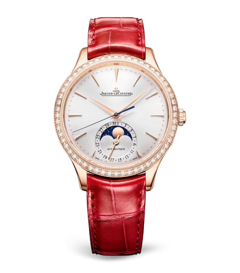 Đồng hồ Jaeger-LeCoultre Rose Gold Master Ultra Thin Moon Watch 39mm mặt số màu trắng