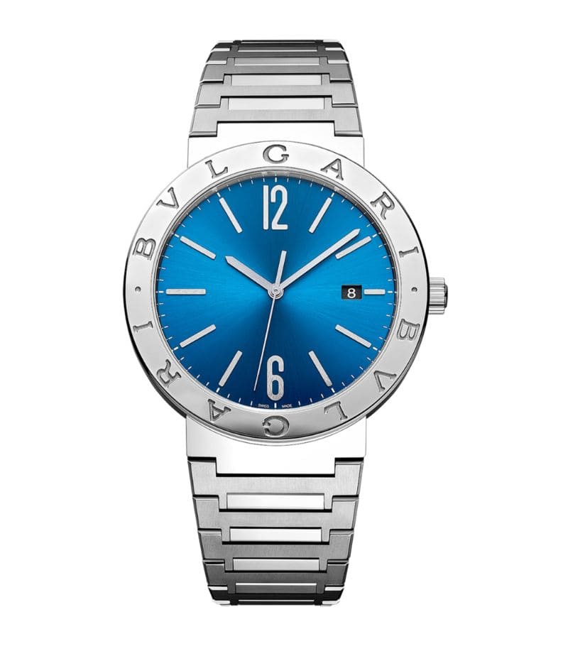 Đồng hồ BVLGARI Stainless Steel Automatic mặt số màu xanh