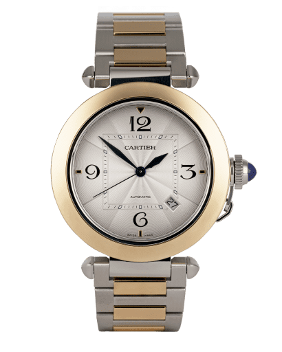 Đồng hồ Cartier Pasha de Cartier mặt số màu xám trắng