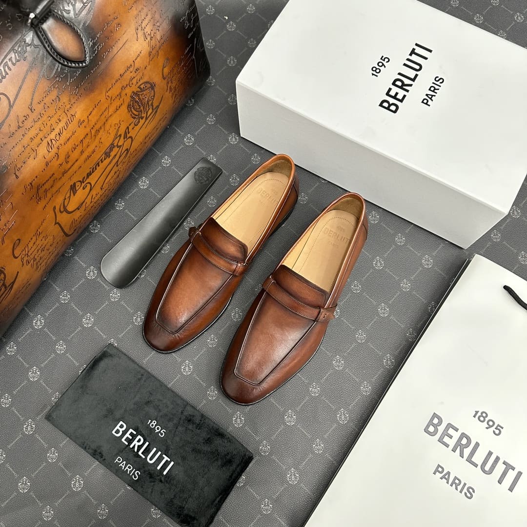 GIÀY BERLUTI ANDY SCRITTO KANGAROO LEATHER TOP QUALITY SHOES AAA DA KANGAROO