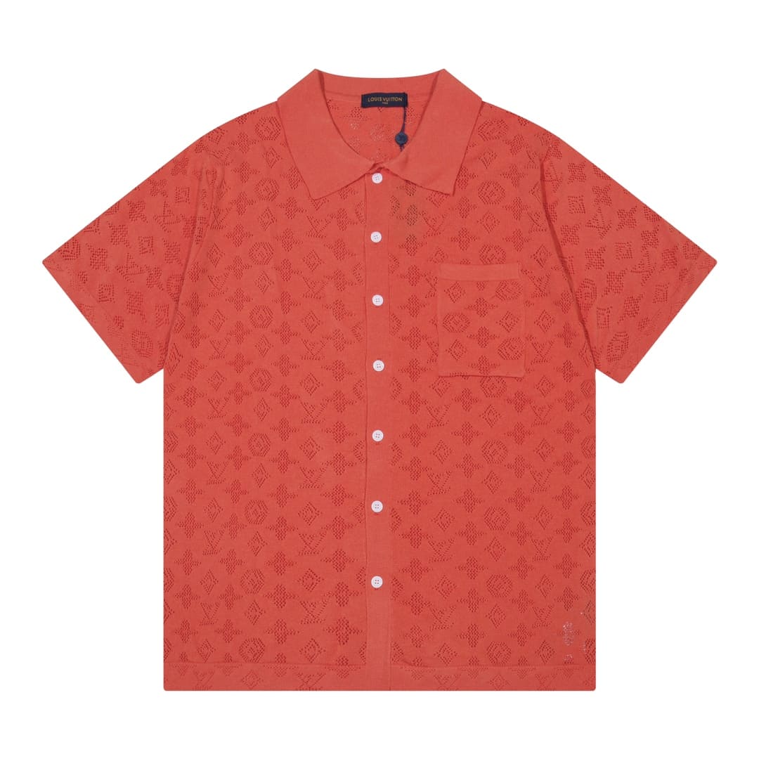 ÁO LOUIS VUITTON POLO SHIRT CARROT MÀU CÀ RỐT DỆT KIM