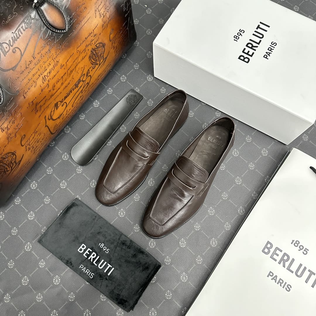 GIÀY BERLUTI ANDY SCRITTO KANGAROO LEATHER TOP QUALITY SHOES AAA DA KANGAROO